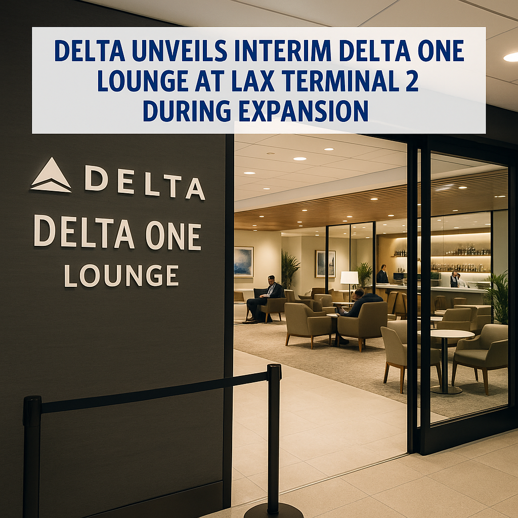 “Delta Unveils Interim Delta One Lounge at LAX Terminal 2 During Expansion”