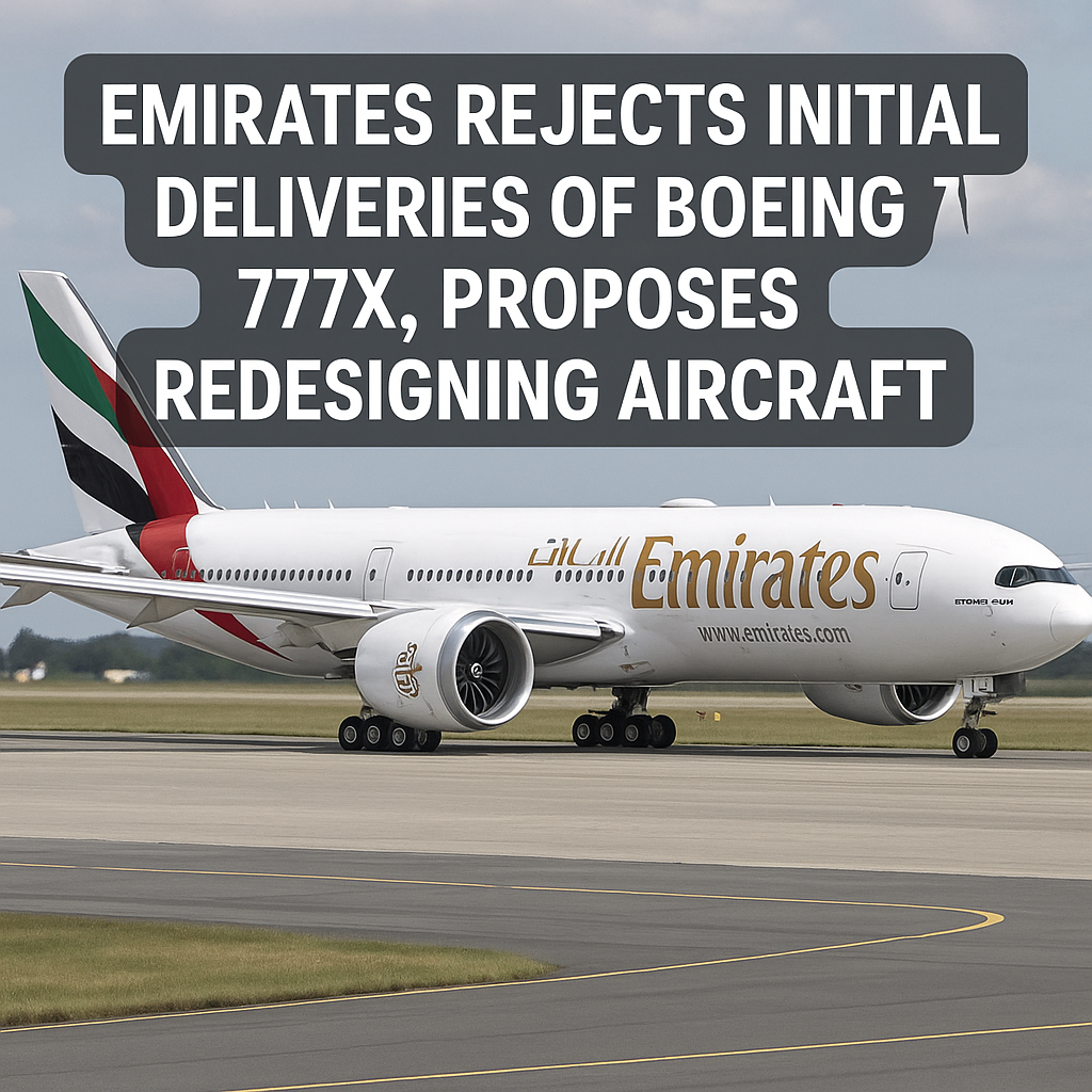 Emirates Rejects Initial Deliveries of Boeing 777X, Proposes Redesigning Aircraft