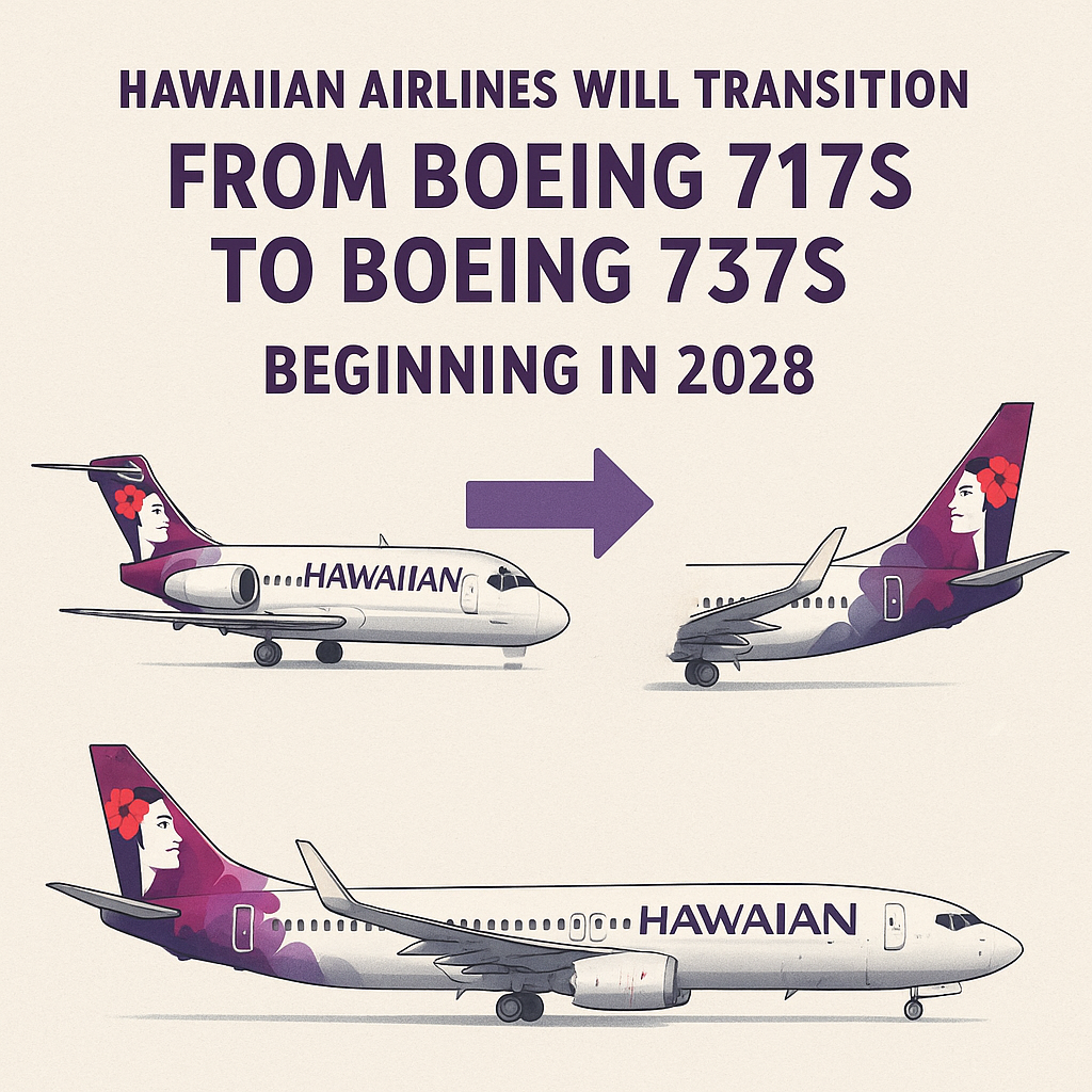 Hawaiian Airlines Will Transition from Boeing 717s to Boeing 737s Beginning in 2028