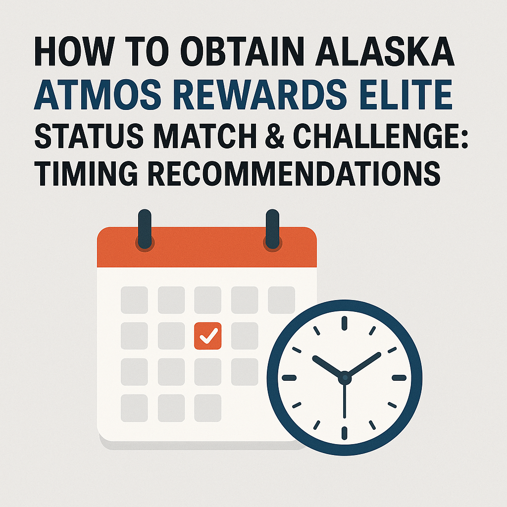 How to Obtain Alaska Atmos Rewards Elite Status Match & Challenge: Timing Recommendations