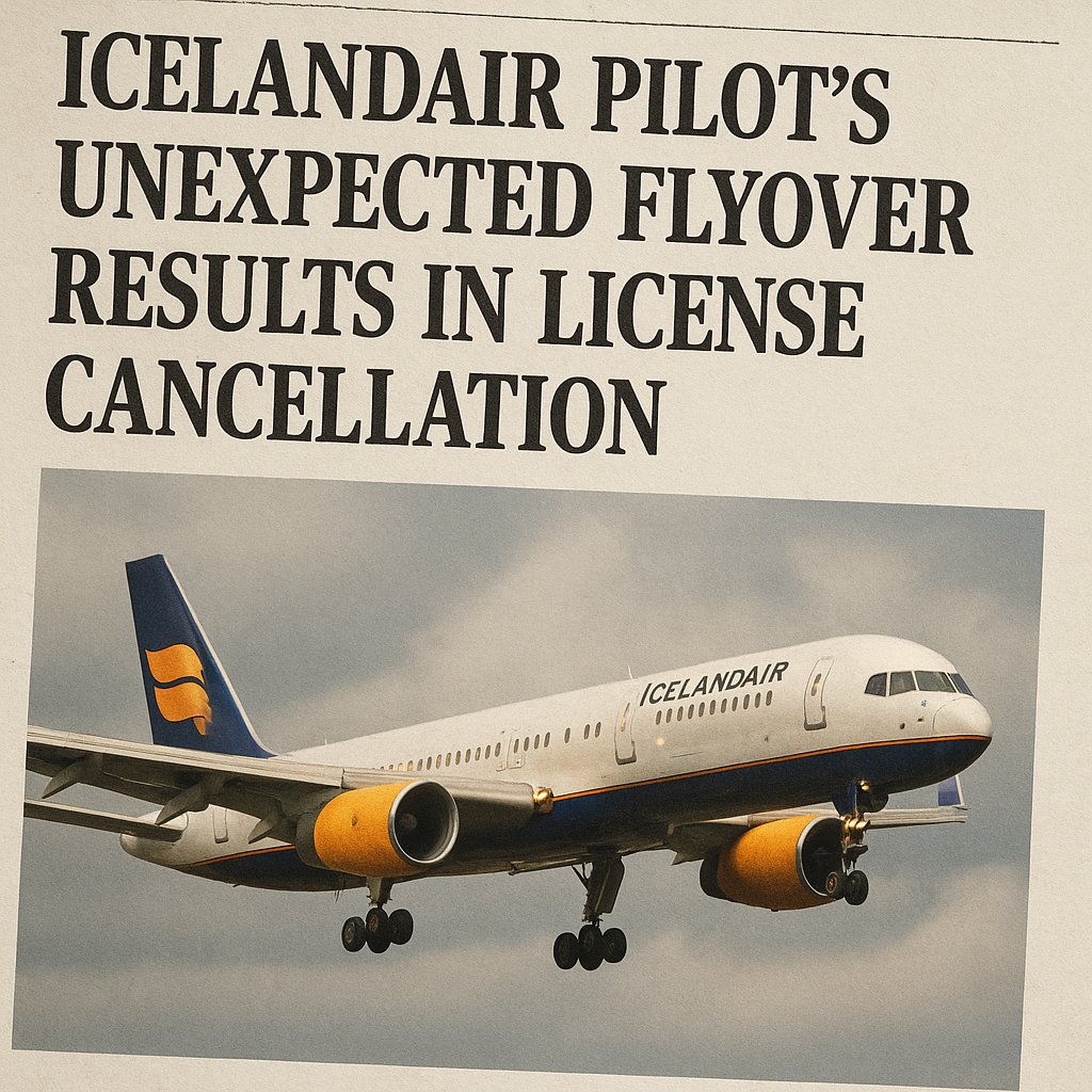 Icelandair Pilot’s Unexpected Flyover Results in License Cancellation
