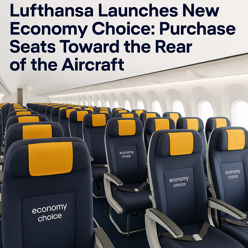Lufthansa Launches New Economy Choice: Purchase Seats Toward the Rear of the Aircraft