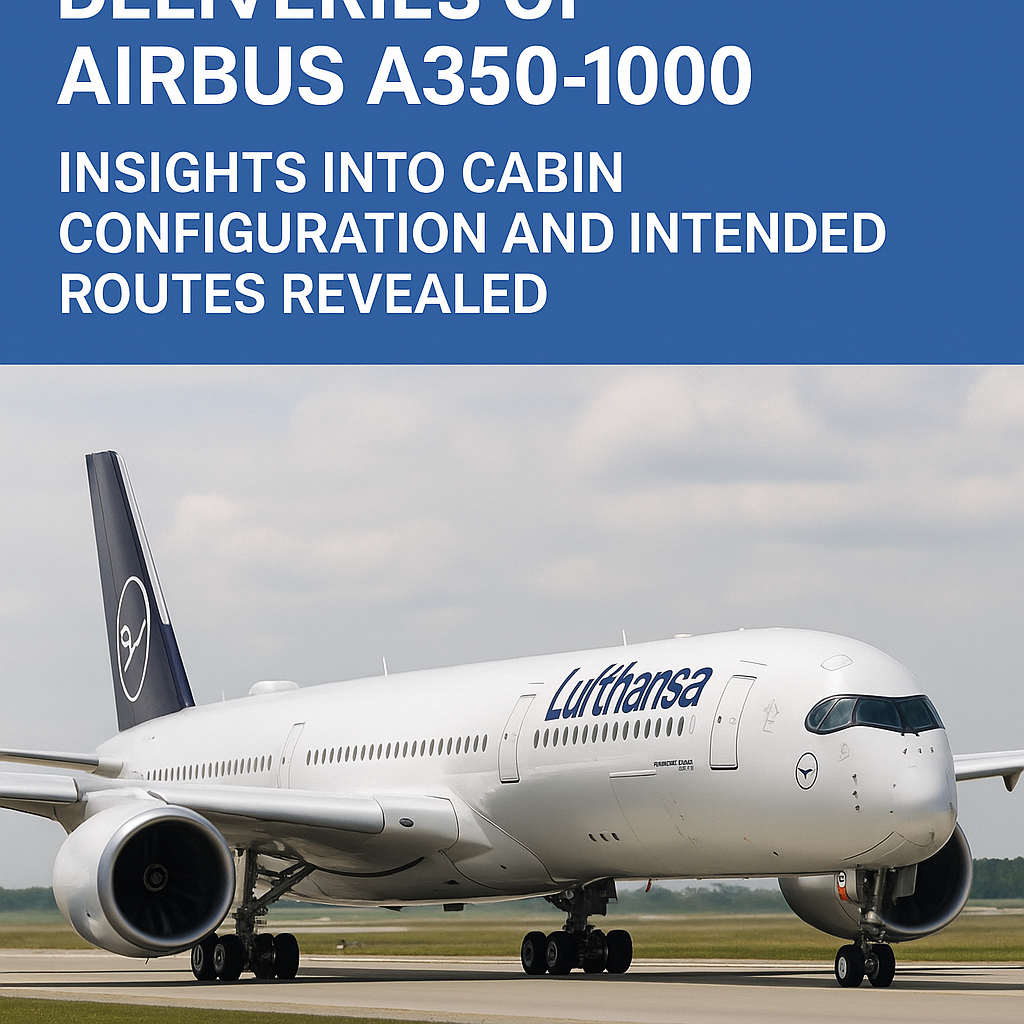 Lufthansa Set to Start Deliveries of Airbus A350-1000: Insights into Cabin Configuration and Intended Routes Revealed