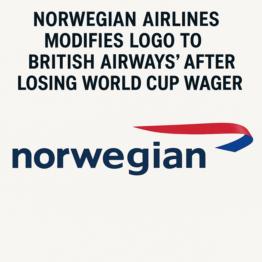 Norwegian Airlines Modifies Logo to British Airways’ After Losing World Cup Wager