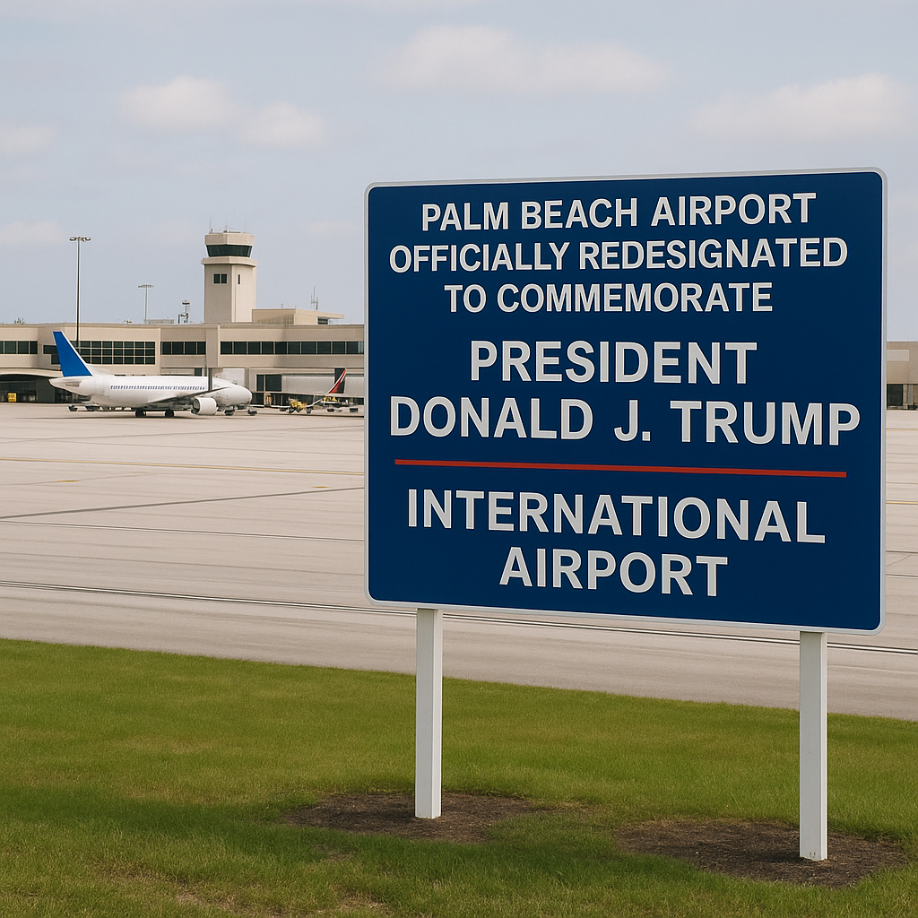 Palm Beach Airport Officially Redesignated to Commemorate President Trump