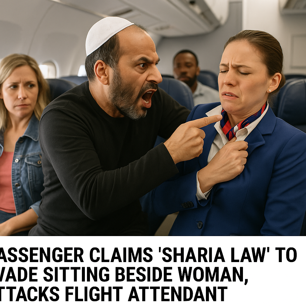 Passenger Claims “Sharia Law” to Evade Sitting Beside Woman, Attacks Flight Attendant