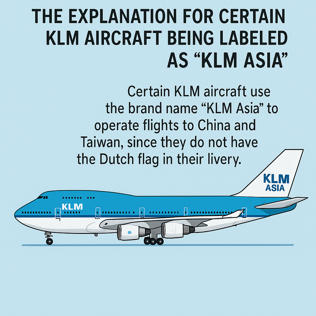 The Explanation for Certain KLM Aircraft Being Labeled as “KLM Asia”
