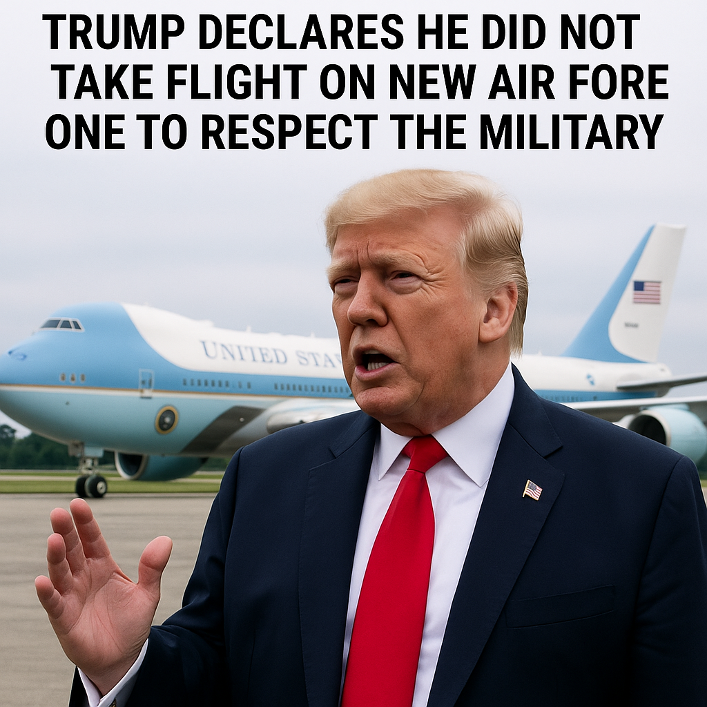 Trump Declares He Did Not Take Flight on New Air Force One to Respect the Military