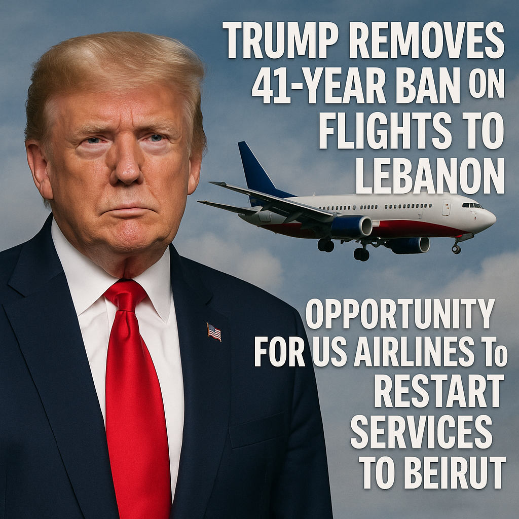 Trump Removes 41-Year Ban on Flights to Lebanon: Opportunity for US Airlines to Restart Services to Beirut