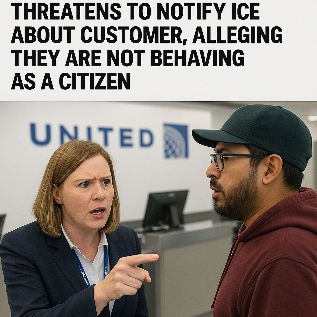 United Airlines Staff Member Threatens to Notify ICE About Customer, Alleging They Are Not Behaving as a Citizen