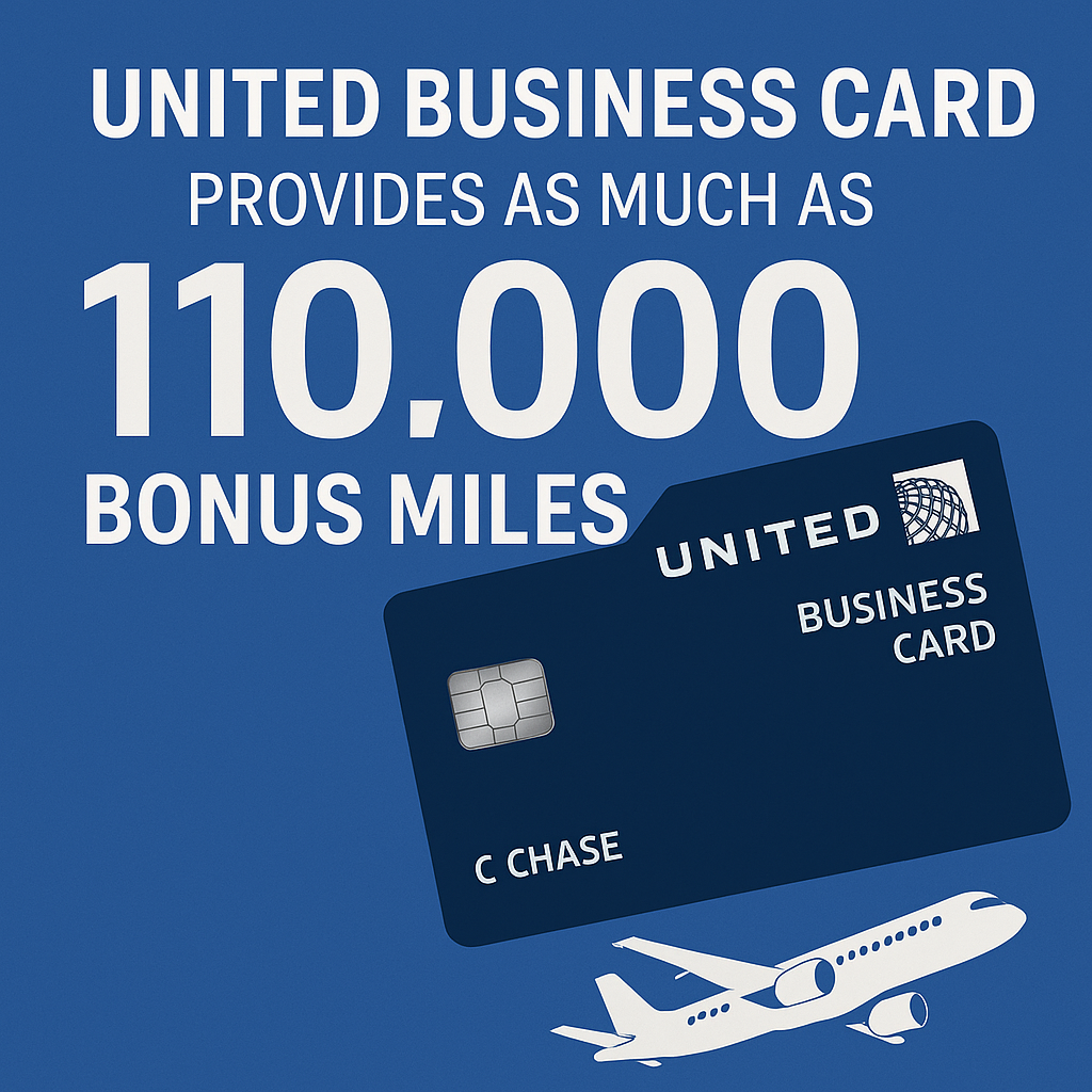 United Business Card Provides as Much as 110,000 Bonus Miles
