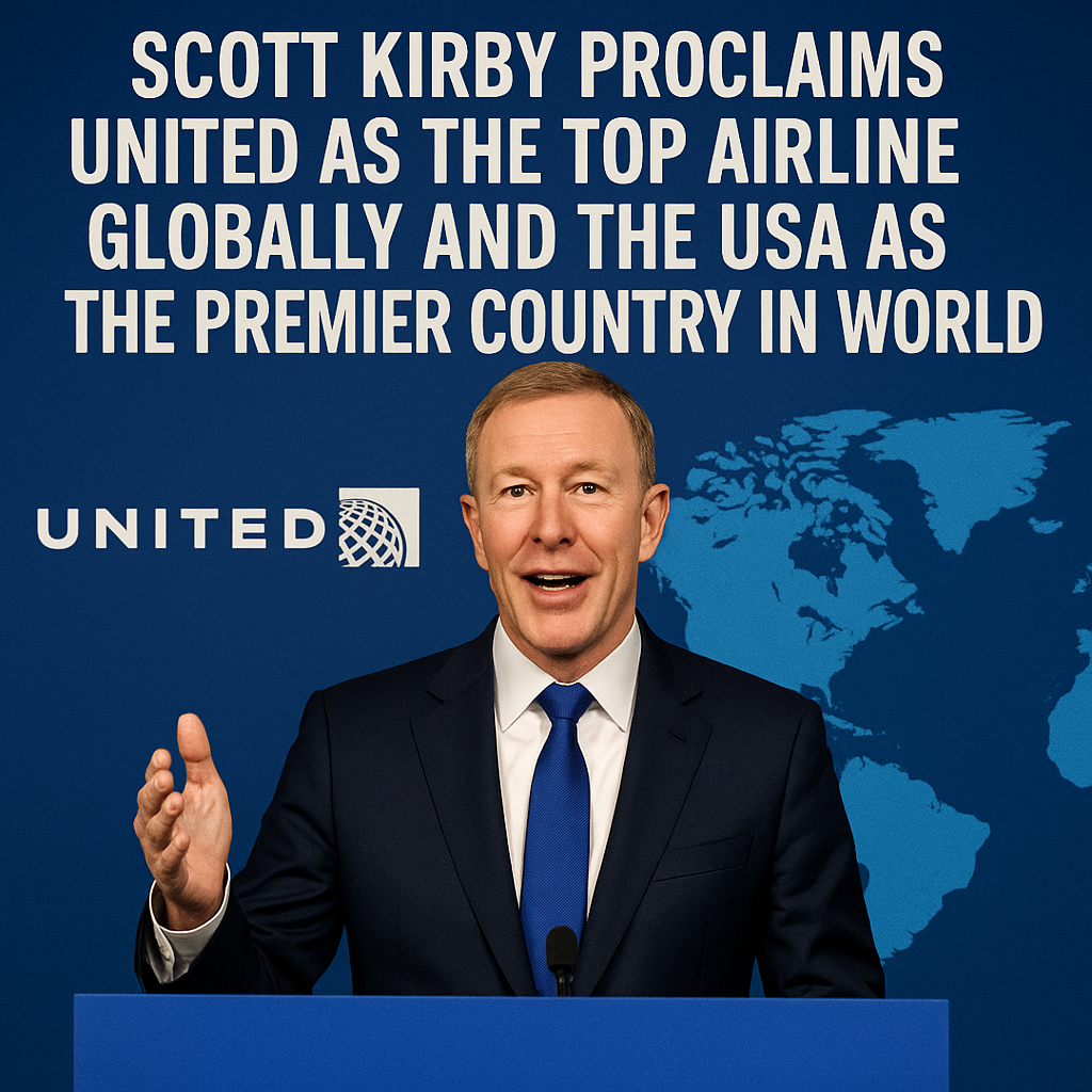 United CEO Scott Kirby Proclaims United as the Top Airline Globally and the USA as the Premier Country in the World
