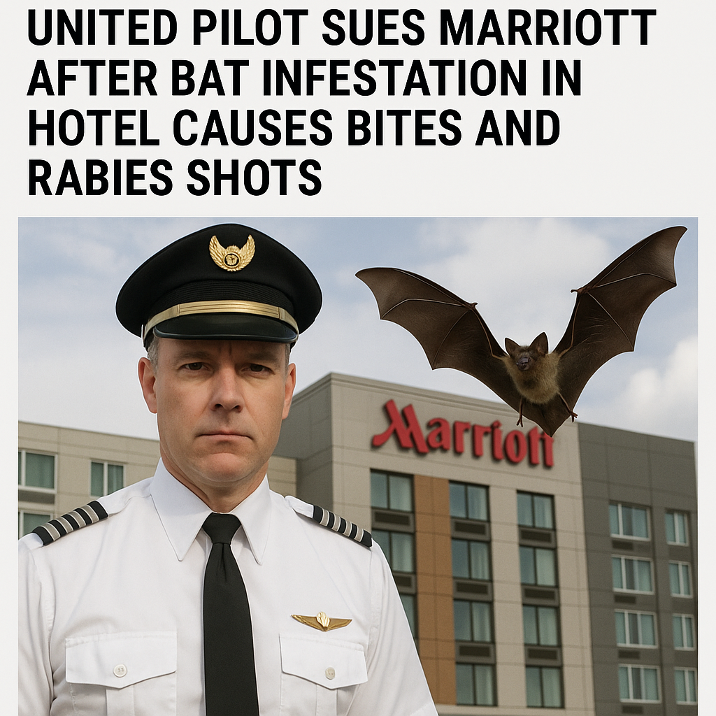 United Pilot Initiates Legal Action Against Marriott After Bat Infestation in Accommodation Causes Bites and Rabies Inoculations