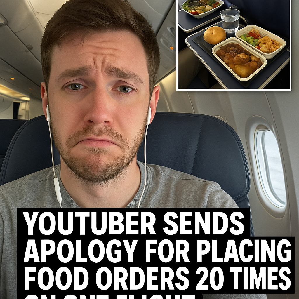 YouTuber Sends Apology for Placing Food Orders 20 Times on One Flight