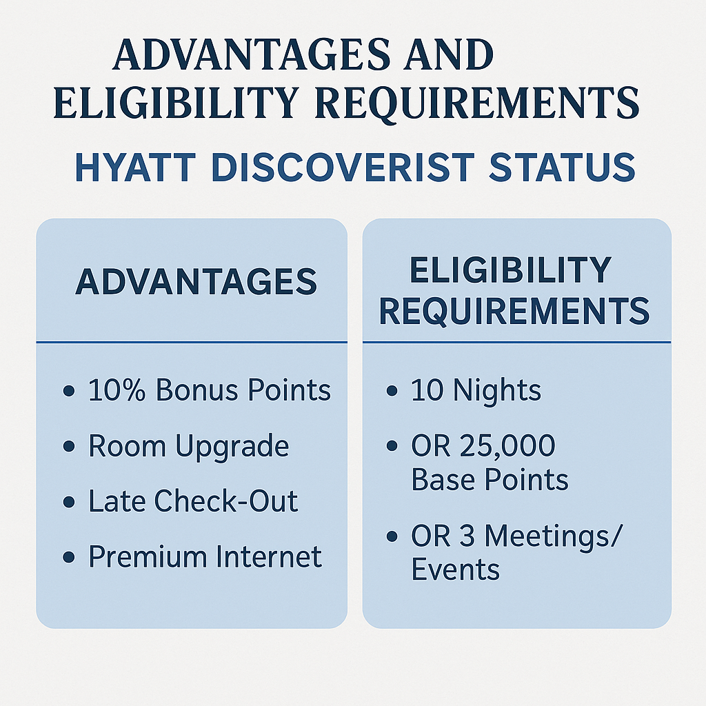 Advantages and Eligibility Requirements for Hyatt Discoverist Status