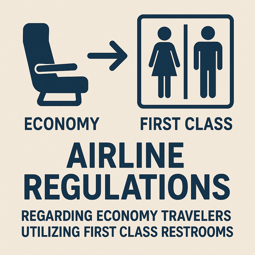 Airline Regulations Regarding Economy Travelers Utilizing First Class Restrooms