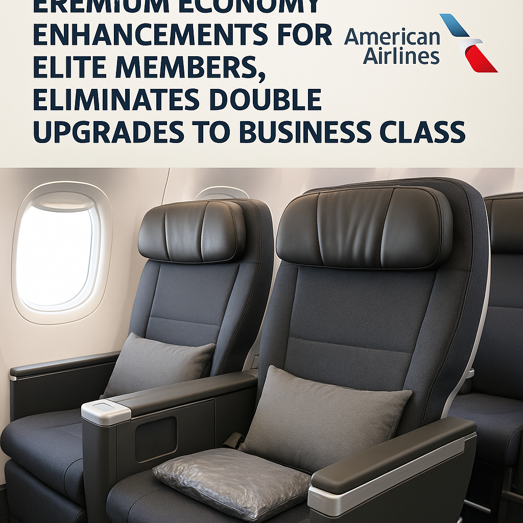 American Airlines Launches Premium Economy Enhancements for Elite Members, Eliminates Double Upgrades to Business Class
