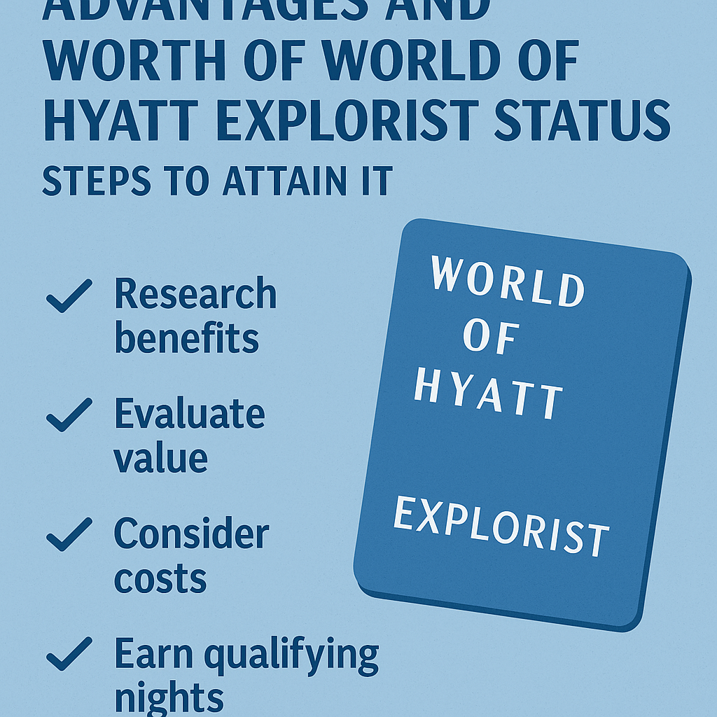 Assessing the Advantages and Worth of World Of Hyatt Explorist Status: Steps to Attain It