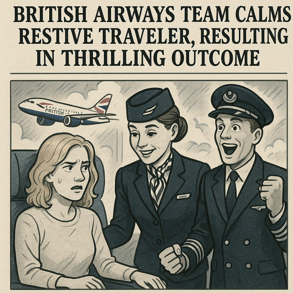 British Airways Team Calms Restive Traveler, Resulting in Thrilling Outcome