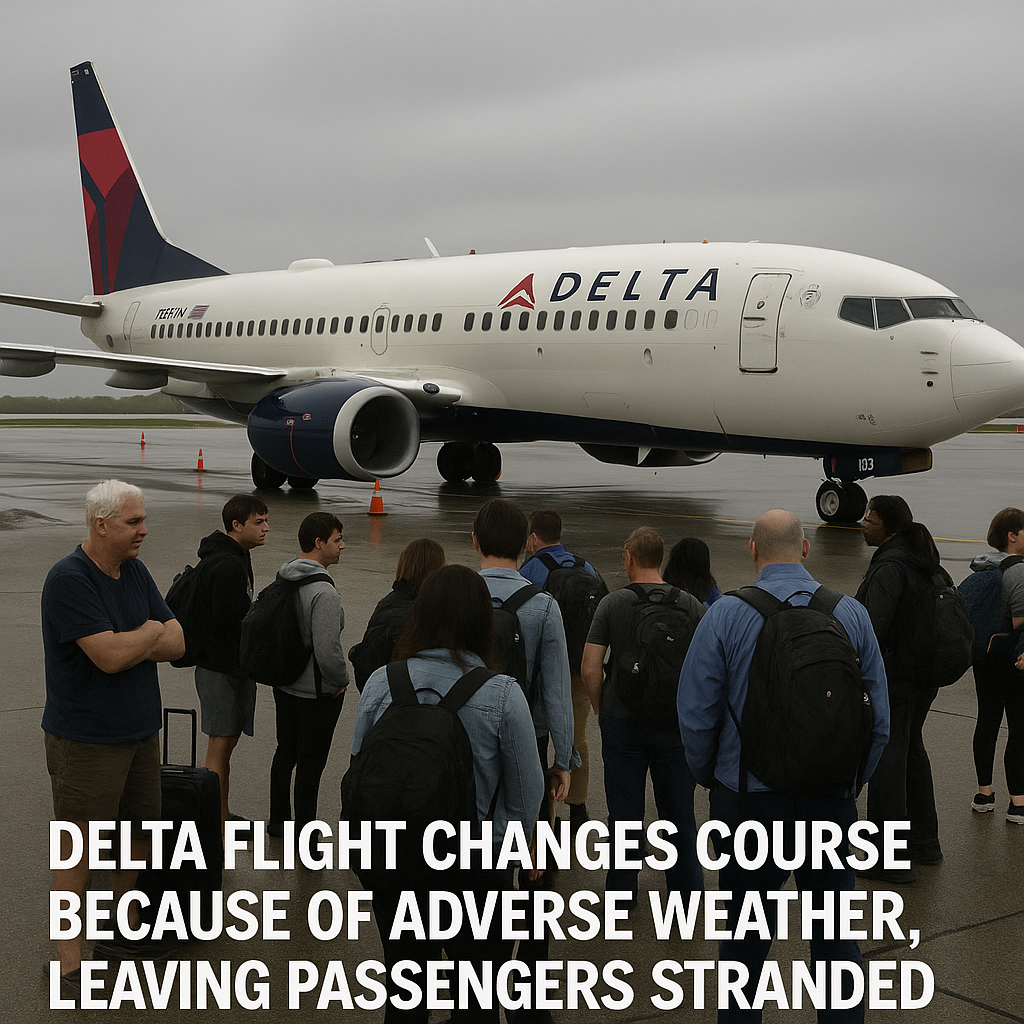 Delta Flight Changes Course Because of Adverse Weather, Leaving Passengers Stranded