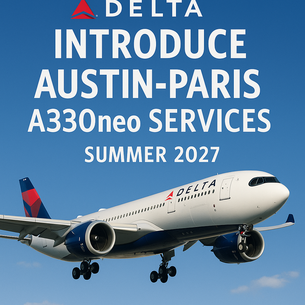 Delta to Introduce Austin-Paris A330neo Services in Summer 2027