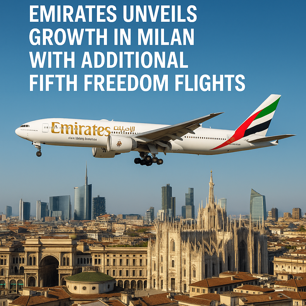 Emirates Unveils Growth in Milan with Additional Fifth Freedom Flights