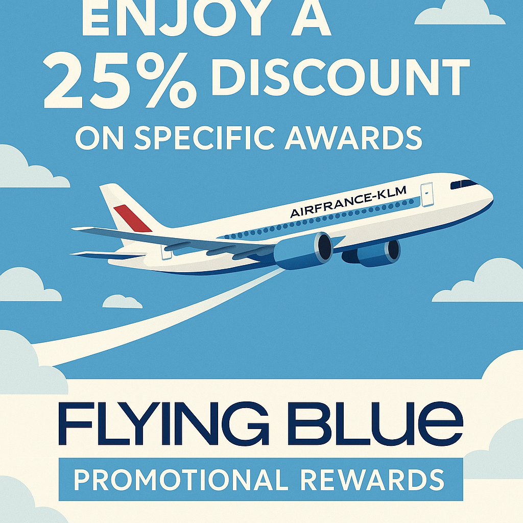 Enjoy a 25% discount on Specific Awards with Air France-KLM Flying Blue Promotional Rewards