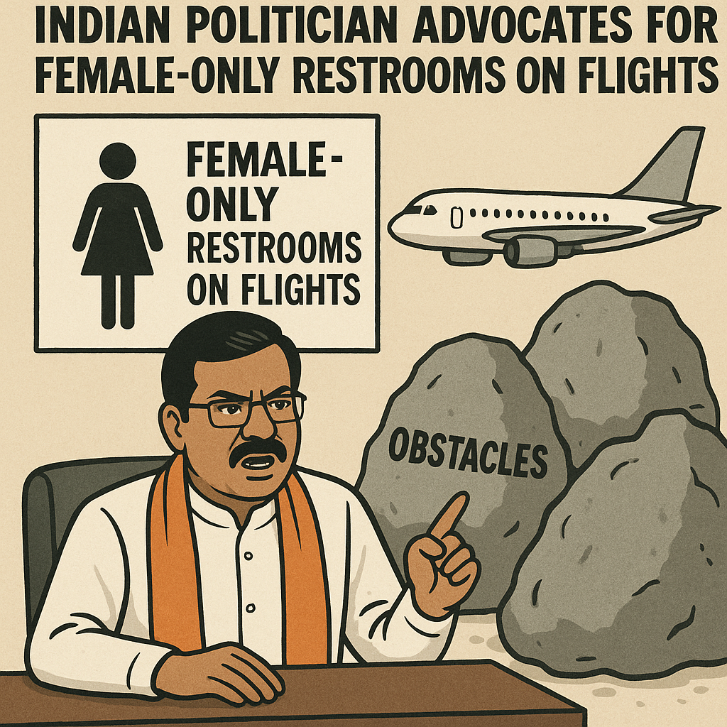 Indian Politician Advocates for Female-Only Restrooms on Flights: Initiative Encounters Obstacles