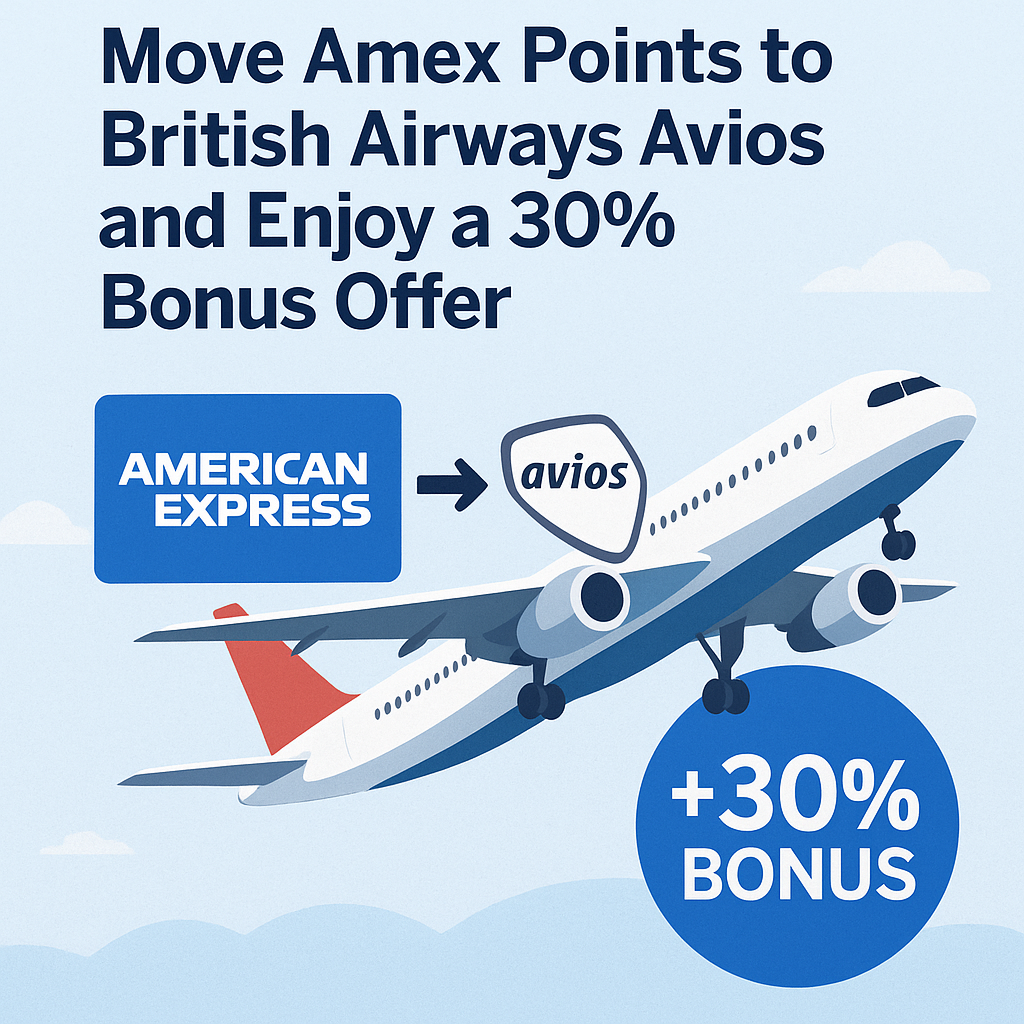 Informative Title: Move Amex Points to British Airways Avios and Enjoy a 30% Bonus Offer