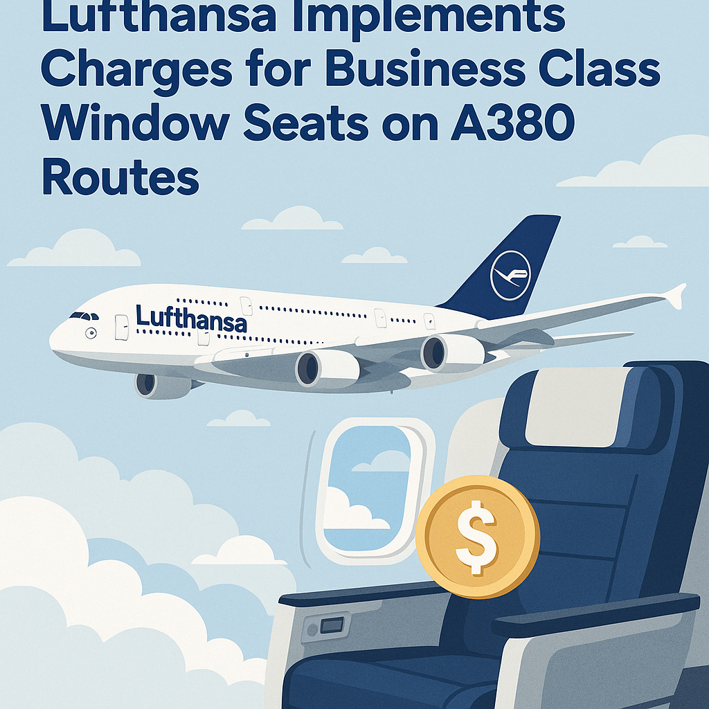 Lufthansa Implements Charges for Business Class Window Seats on A380 Routes