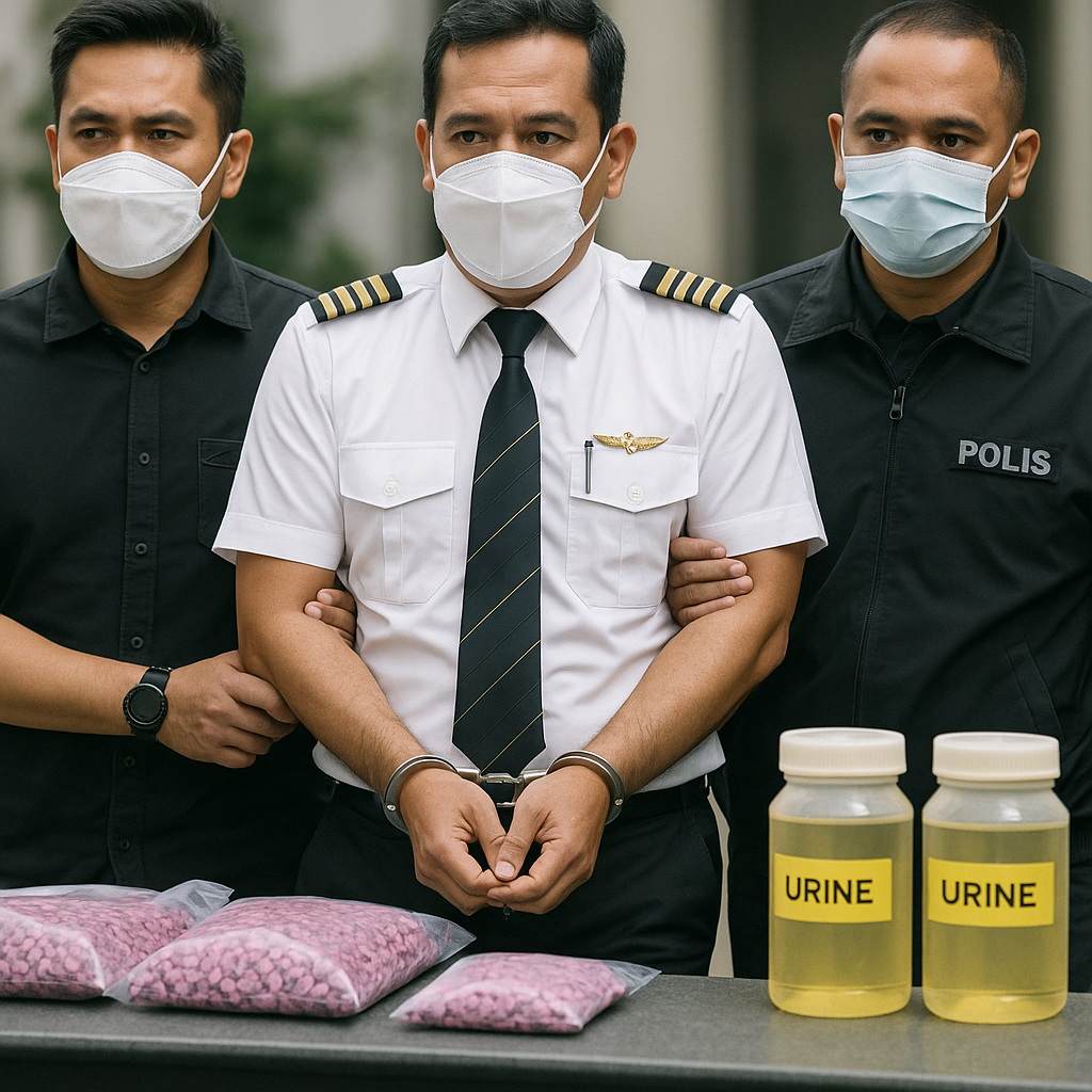 Malaysia Airlines Pilot Detained for Trafficking 70,000 Ecstasy Tablets and Pure Urine, Passes Follow-Up Drug Examination