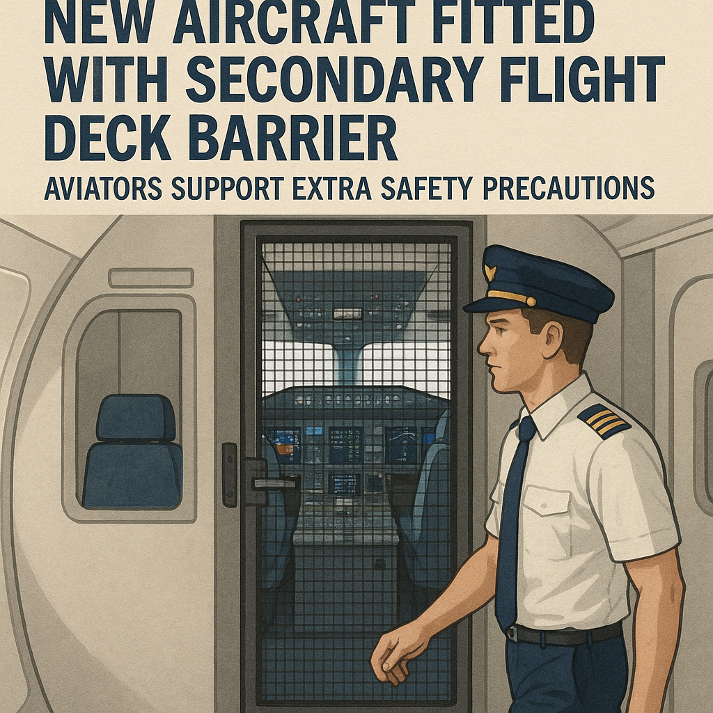 New Aircraft Fitted with Secondary Flight Deck Barrier, Aviators Support Extra Safety Precautions