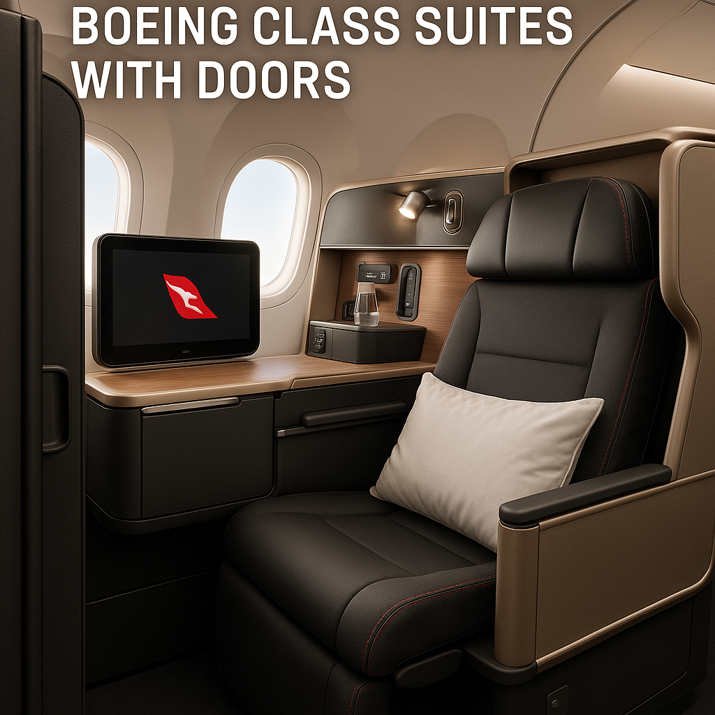 Qantas Unveils Upgraded Boeing 787 Business Class Suites with Doors
