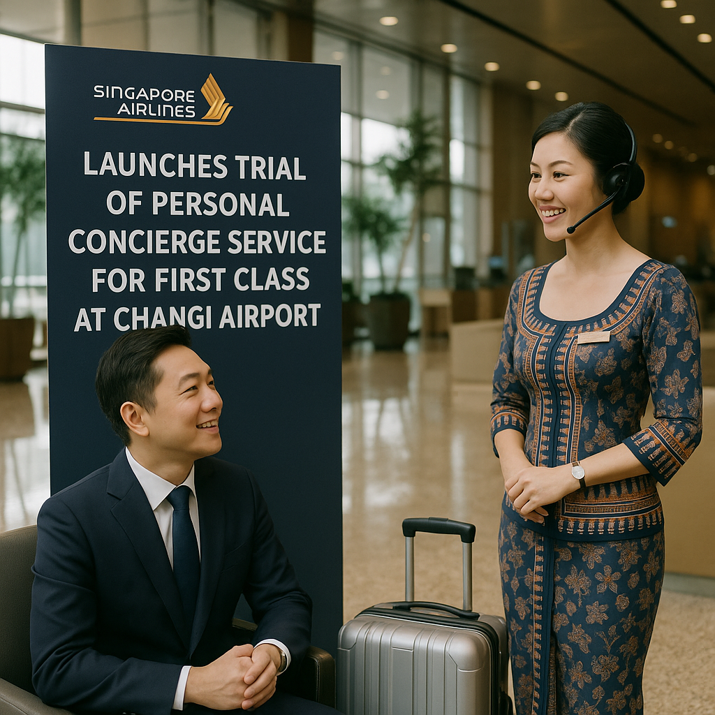 Singapore Airlines Launches Trial of Personal Concierge Service for First Class at Changi Airport