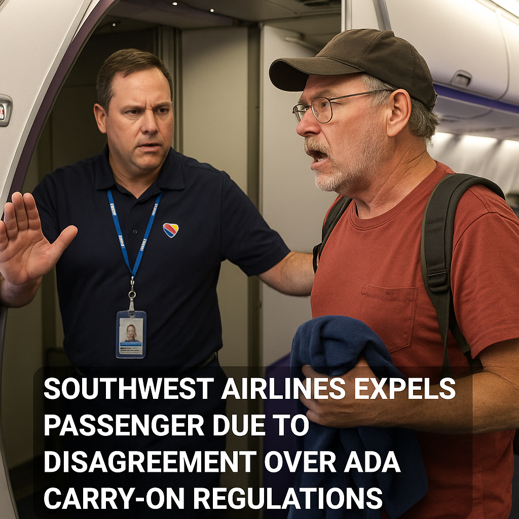 Southwest Airlines Expels Passenger Due to Disagreement Over ADA Carry-On Regulations