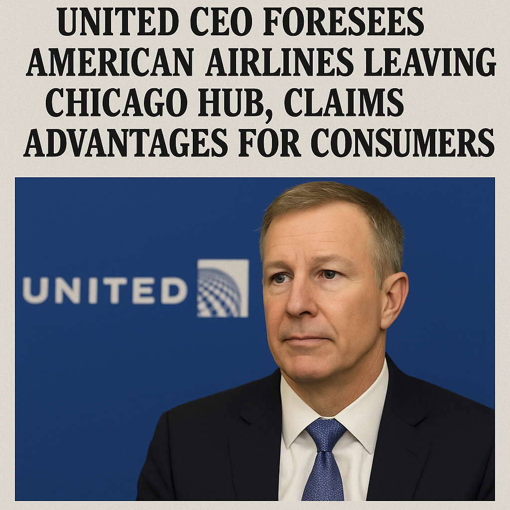 United CEO Foresees American Airlines Leaving Chicago Hub, Claims Advantages for Consumers