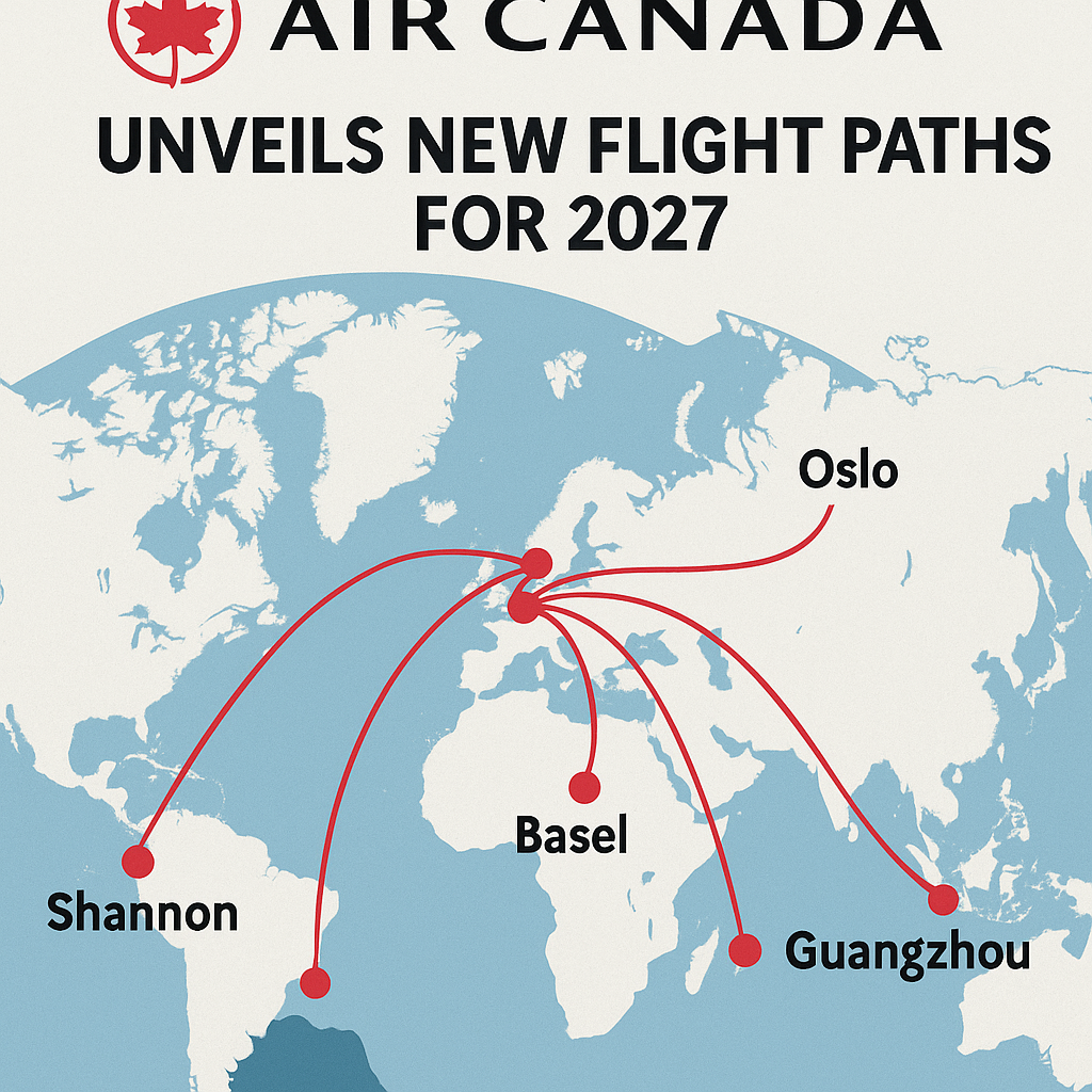 Air Canada Unveils New Flight Paths for 2027 to Basel, Dubrovnik, Guangzhou, Oslo, and Shannon