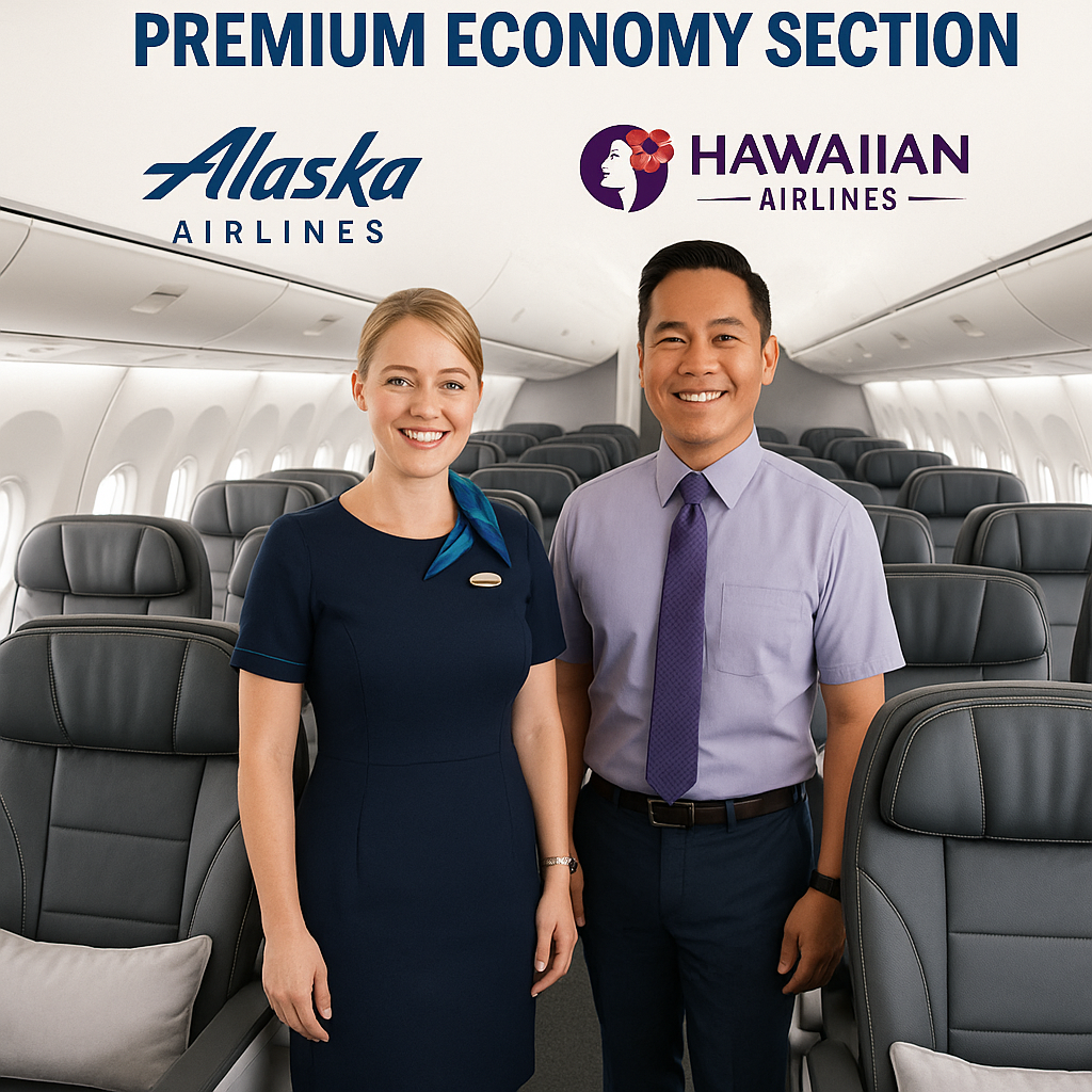 Alaska and Hawaiian Airlines Introduce New “Premium Reserve” Premium Economy Section