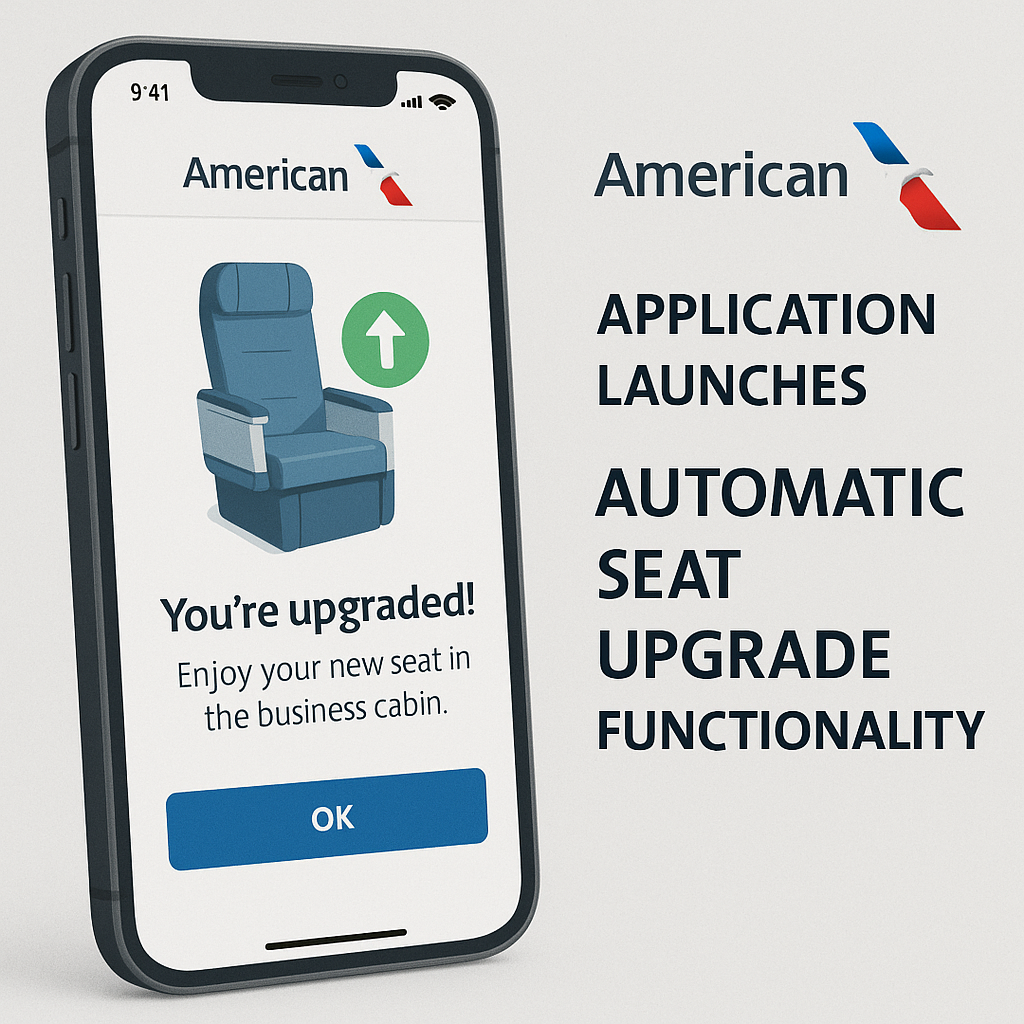 American Airlines Application Launches Automatic Seat Upgrade Functionality