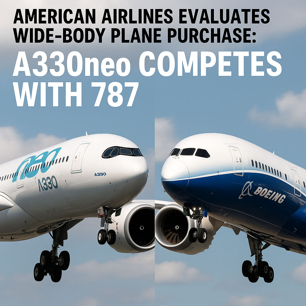 American Airlines Evaluates Wide-Body Plane Purchase: A330neo Competes with 787