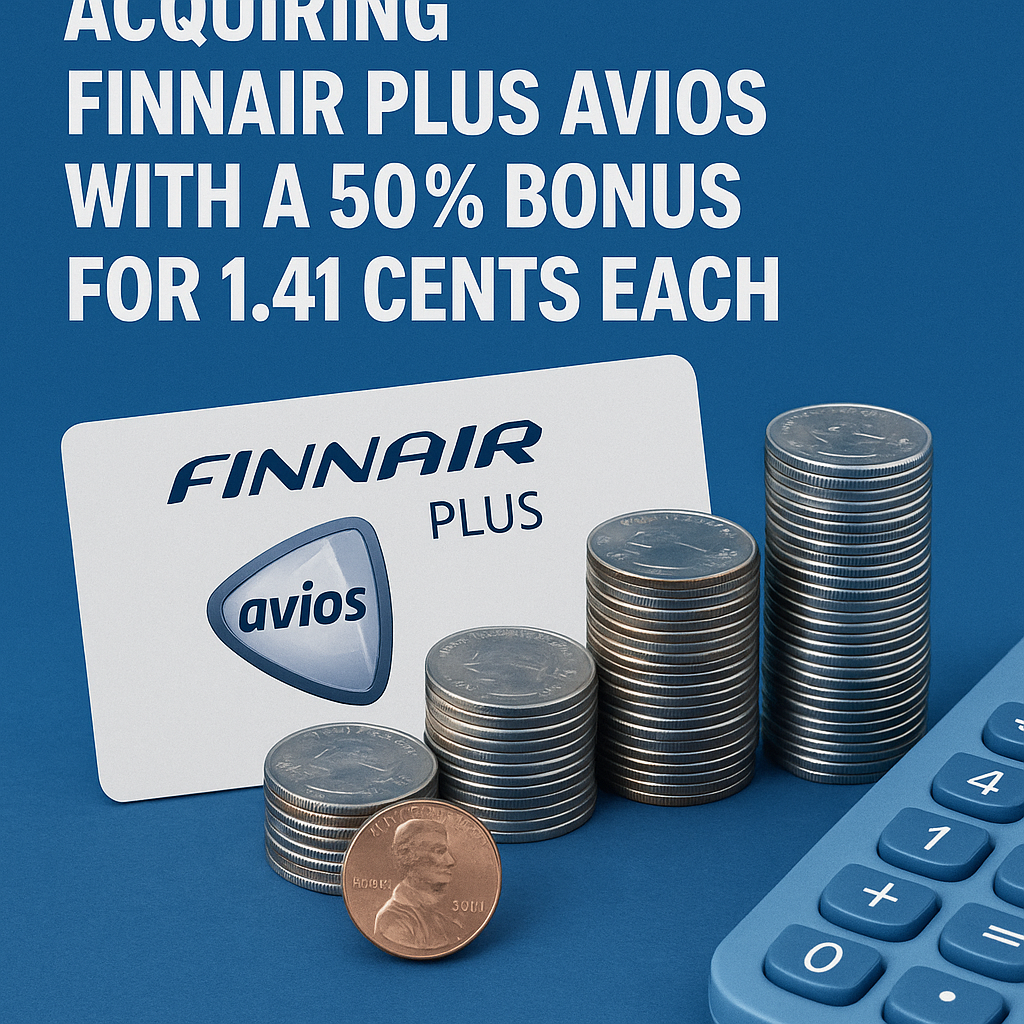 Assessing the Worth: Acquiring Finnair Plus Avios with a 50% Bonus for 1.41 Cents Each