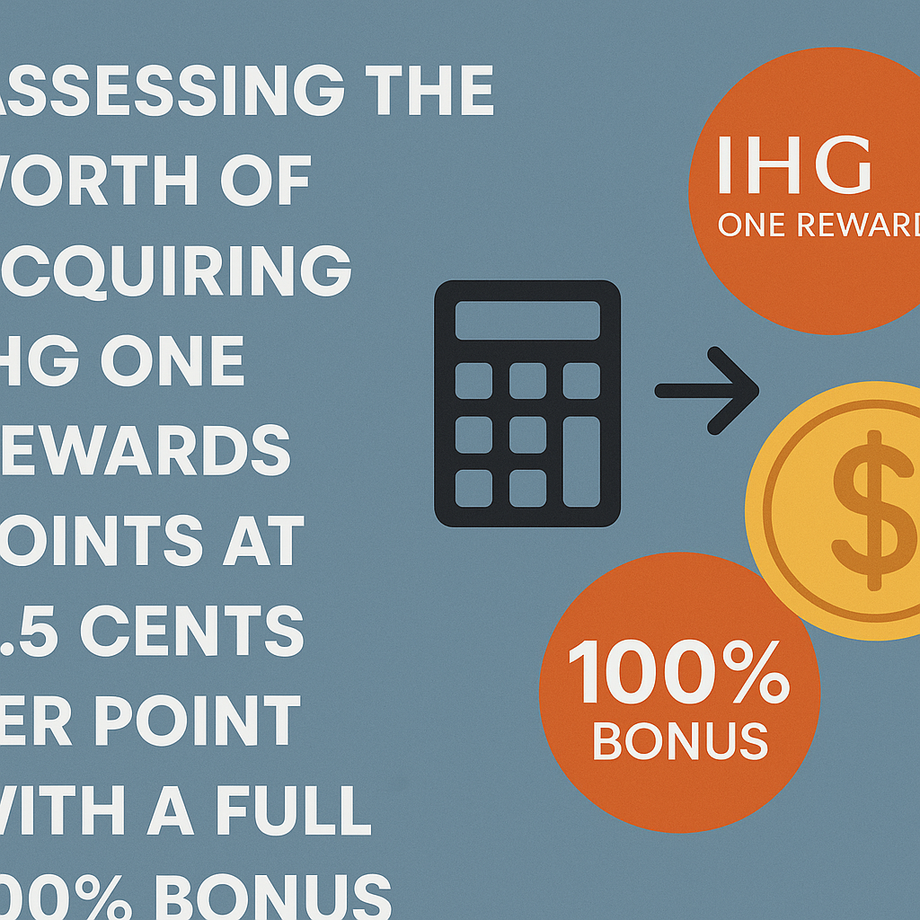 Assessing the Worth of Acquiring IHG One Rewards Points at 0.5 Cents Per Point with a Full 100% Bonus