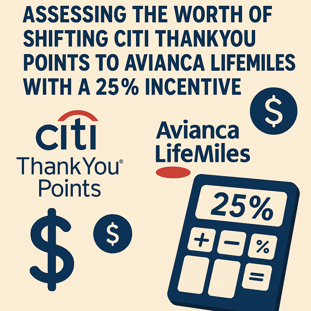 Assessing the Worth of Shifting Citi ThankYou Points to Avianca LifeMiles with a 25% Incentive