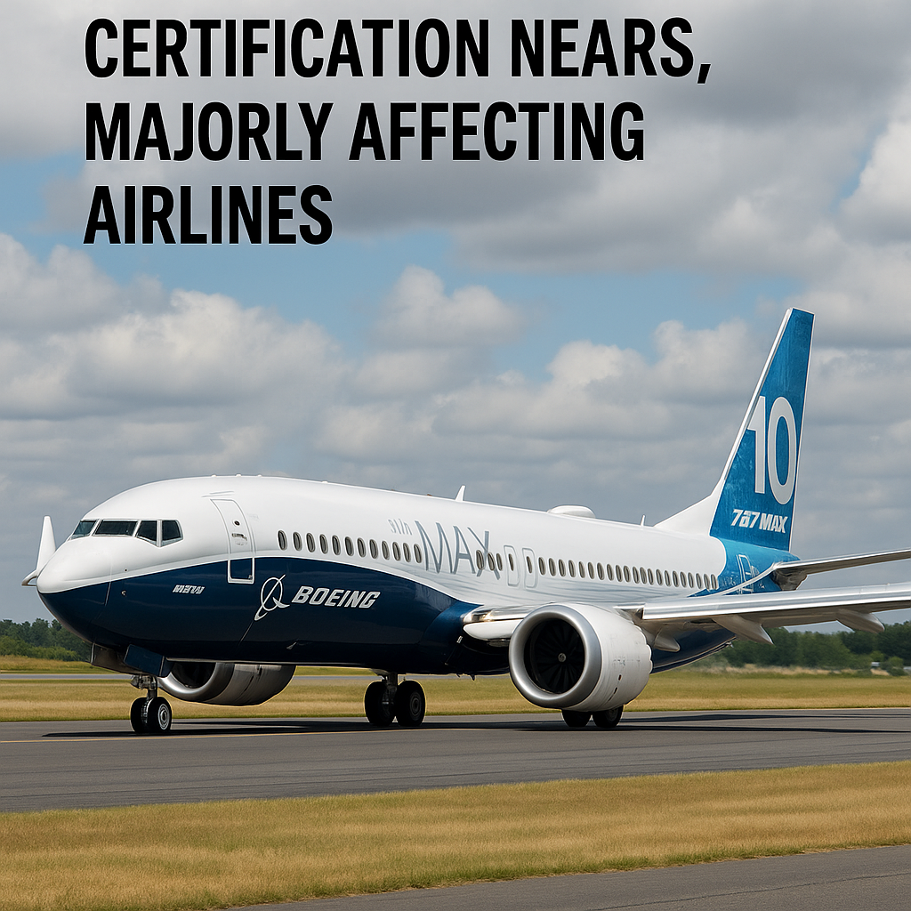 Boeing 737 MAX 10 Certification Nears, Majorly Affecting Airlines
