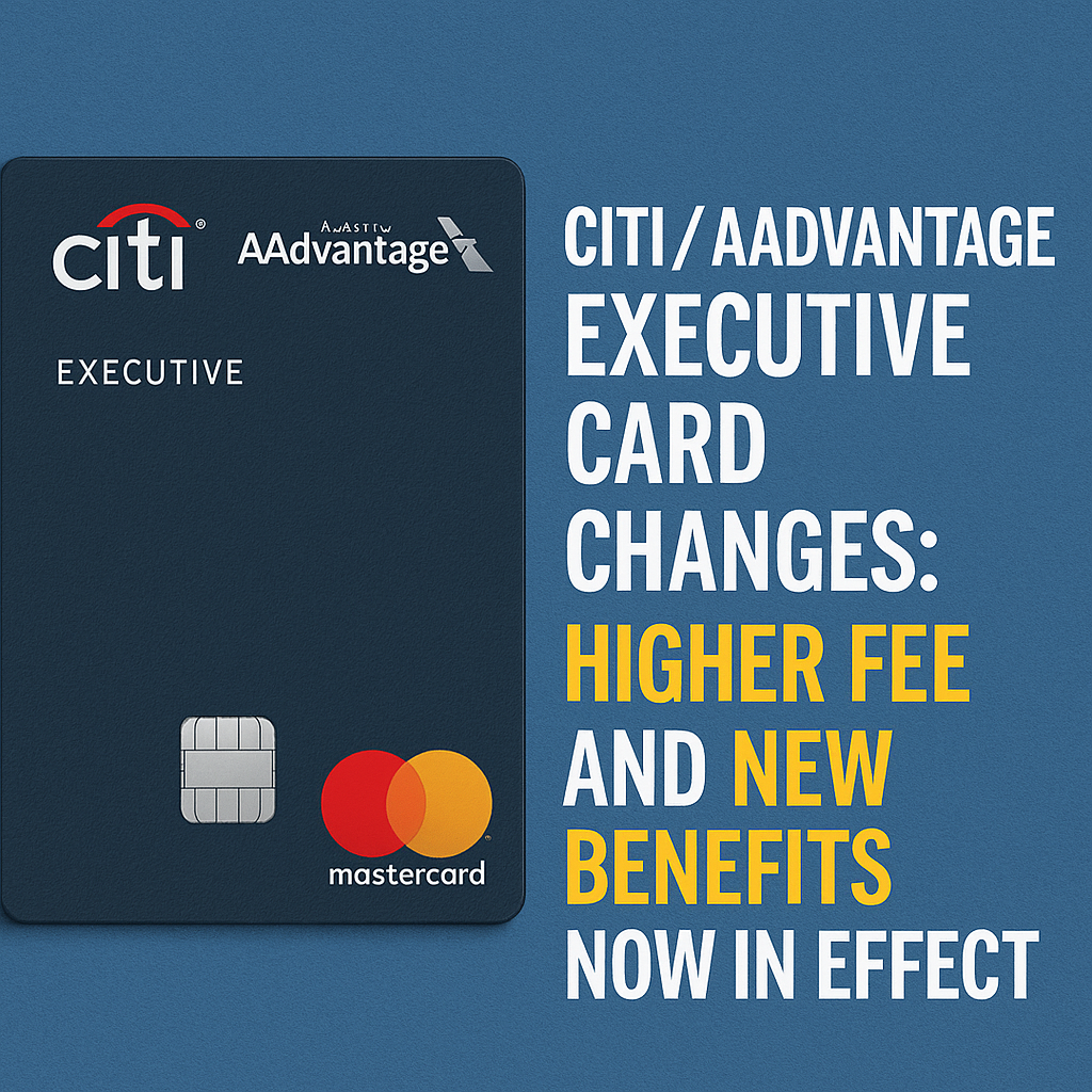 Citi AAdvantage Executive Card Changes: Higher Fee and New Benefits Now In Effect