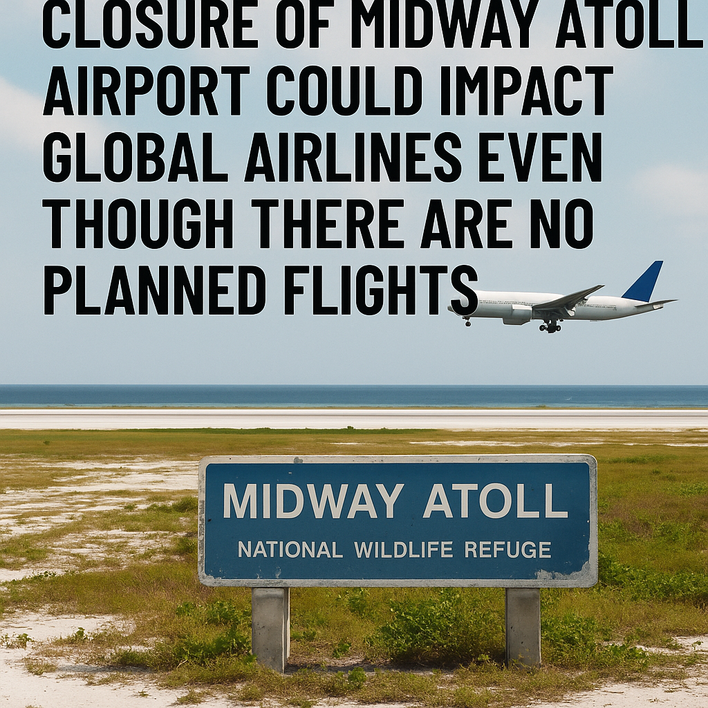 Closure of Midway Atoll’s Airport Could Impact Global Airlines Even Though There Are No Planned Flights