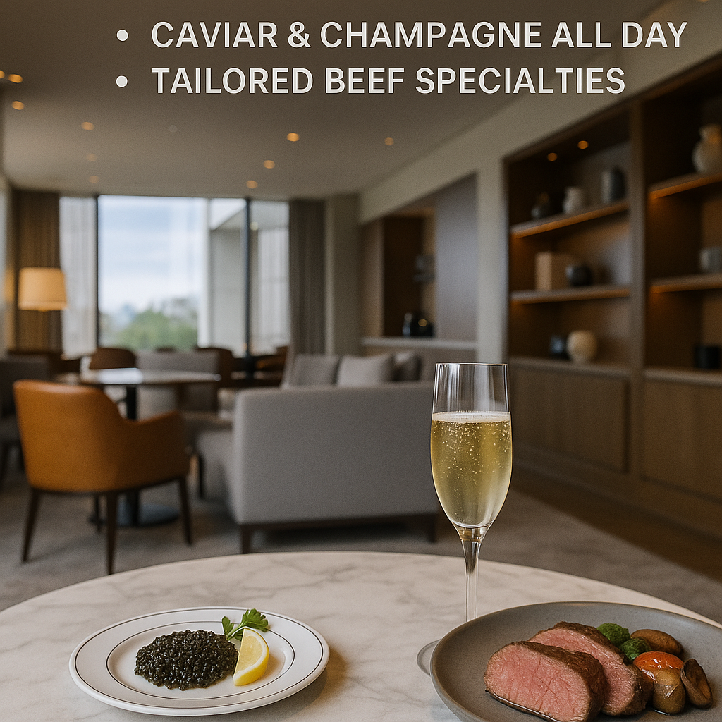 Discovering a Marriott Club Lounge Featuring Caviar, Champagne All Day, and Tailored Beef Specialties