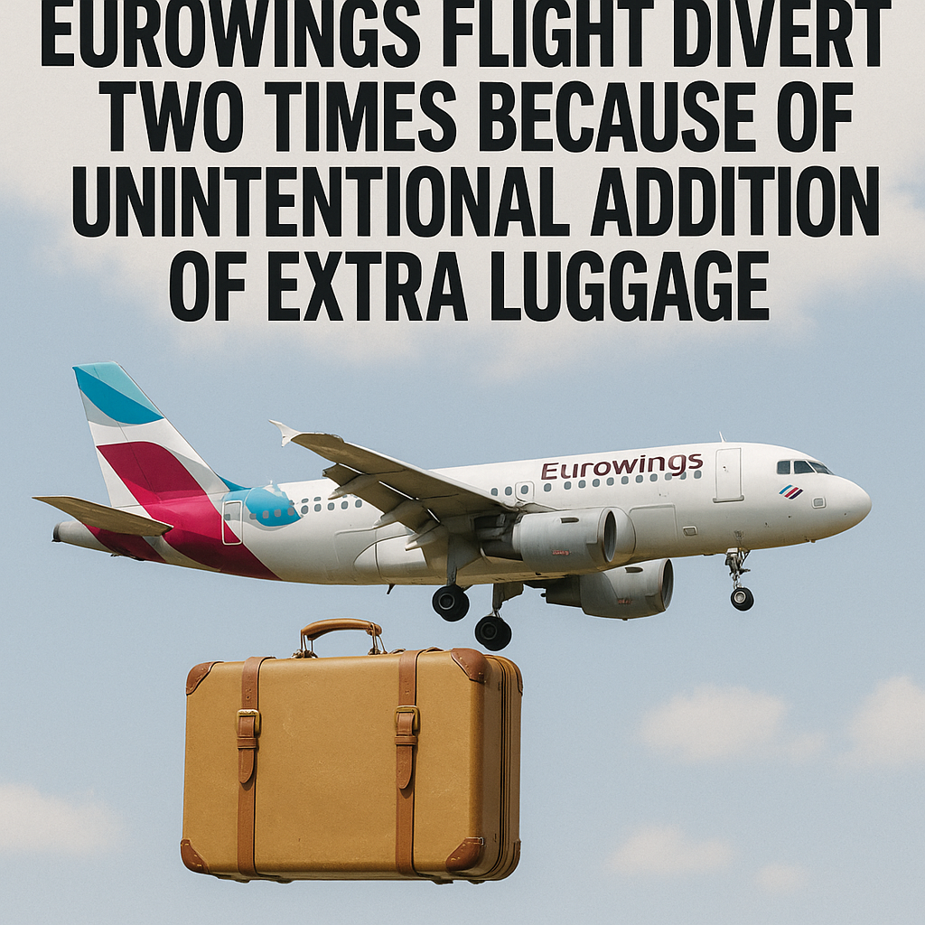 Eurowings Flight Diverts Two Times Because of Unintentional Addition of Extra Luggage