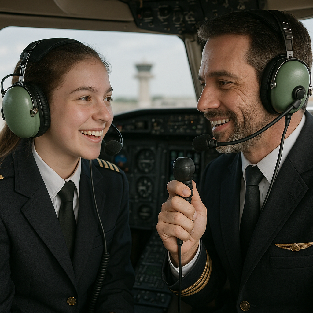 Father and Daughter Aviators Converse on ATC Frequency