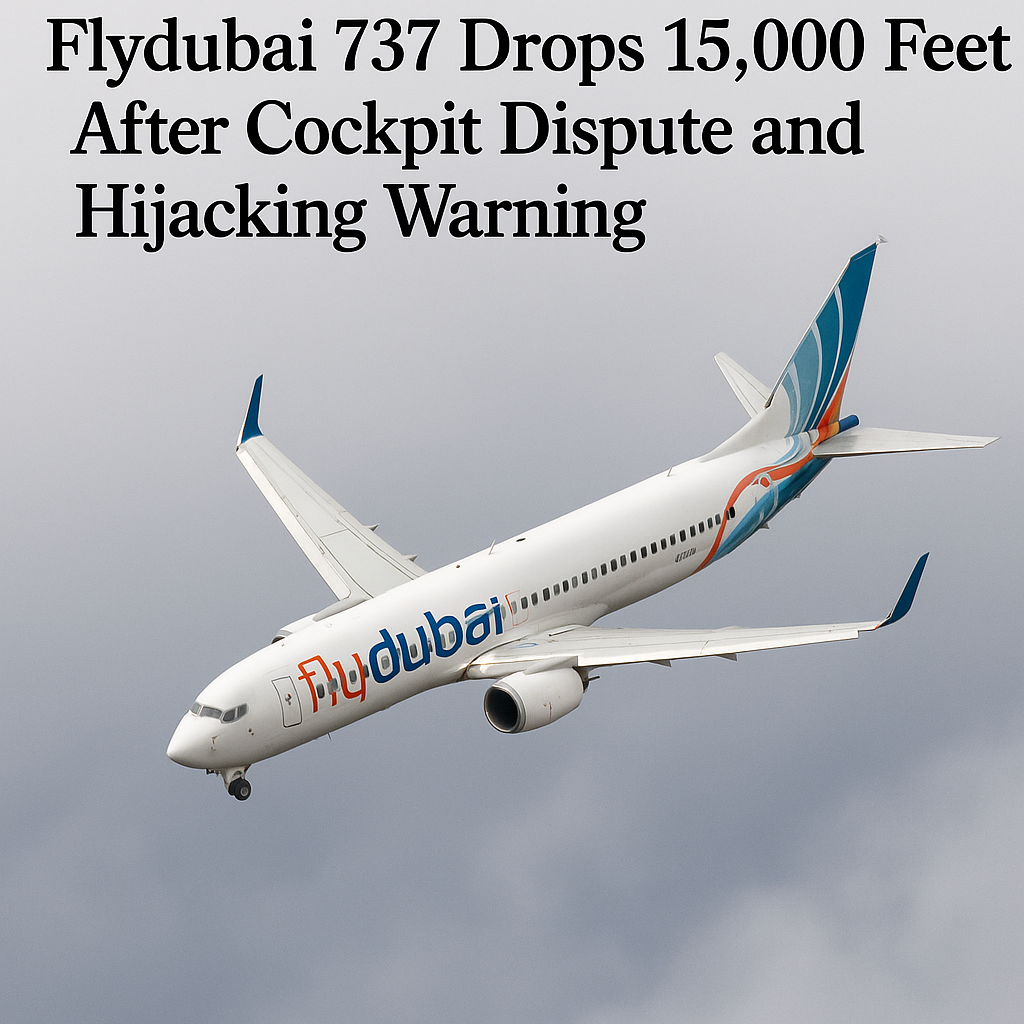 Flydubai 737 Drops 15,000 Feet After Cockpit Dispute and Hijacking Warning